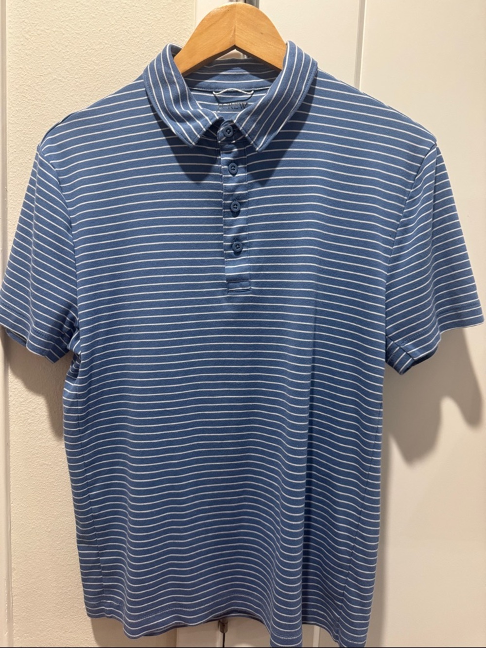 Men's J-Crew Blue Striped Polo Shirt